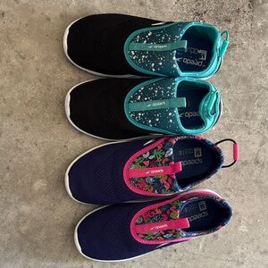 Speedo Kids Water Shoes - Black, Teal, and Pink